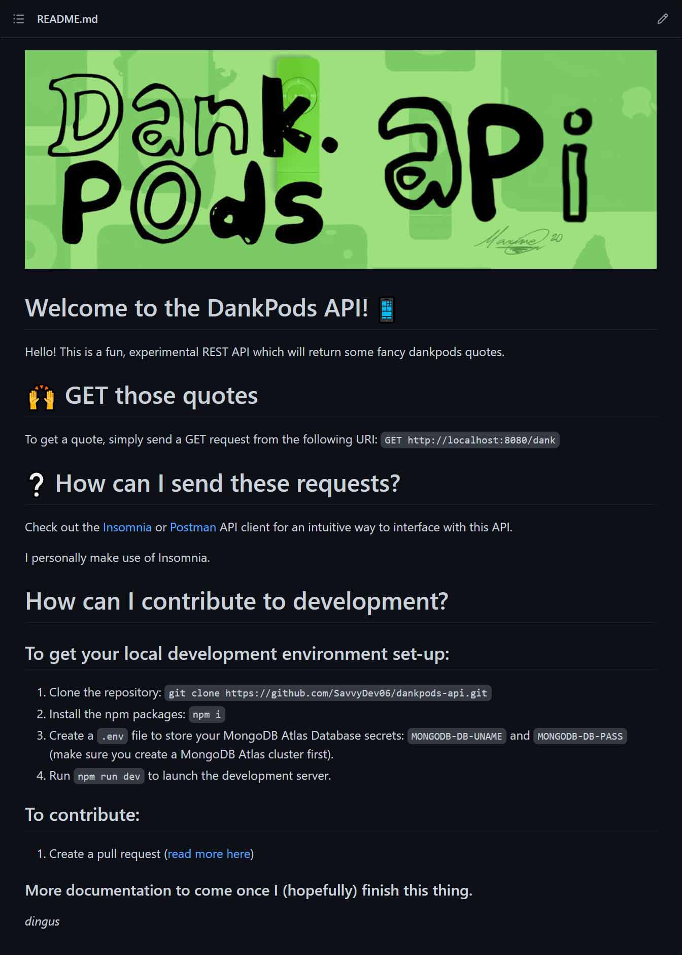 The DankPods API Logo