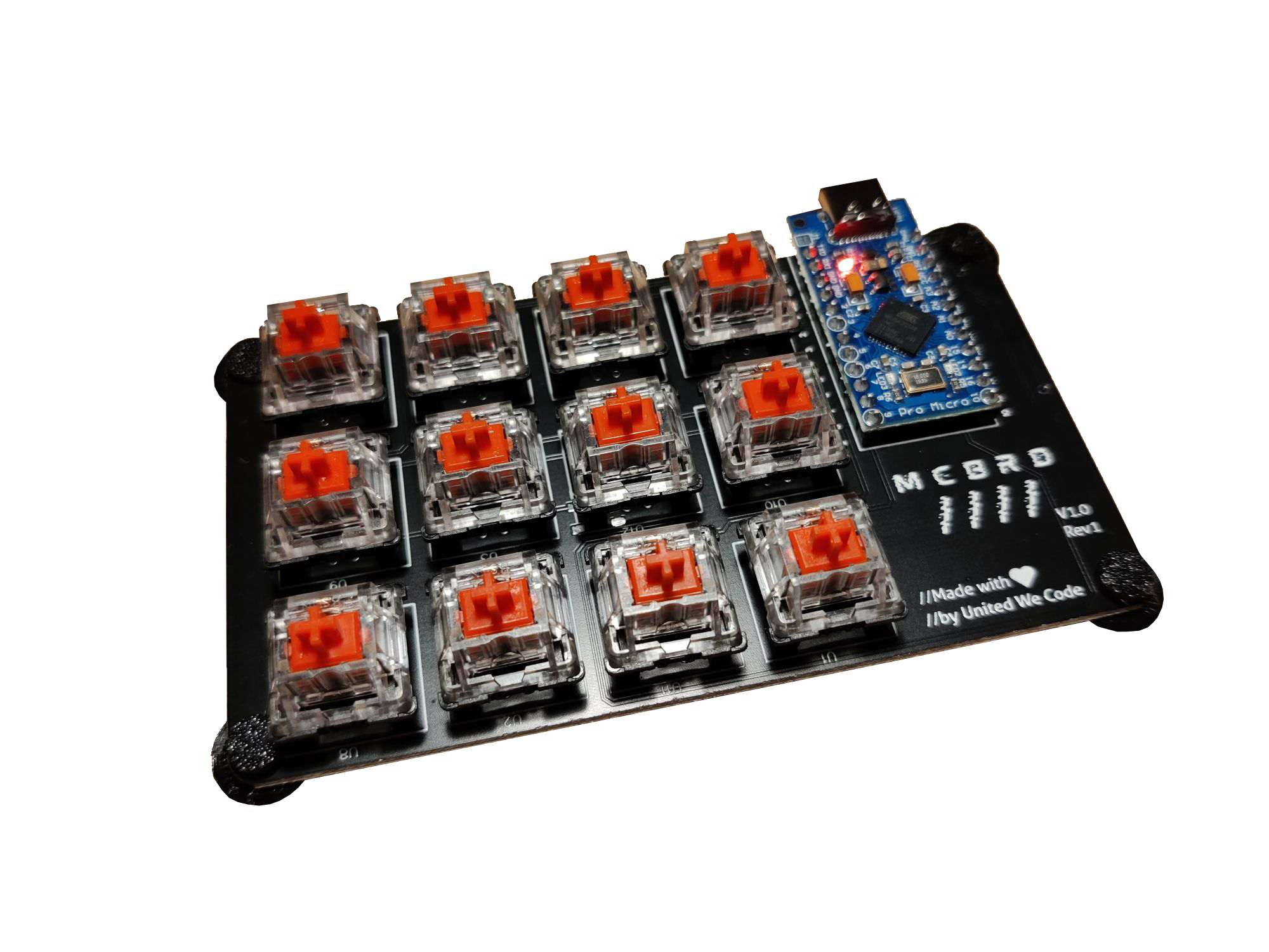 A transparent picture of the board - front side